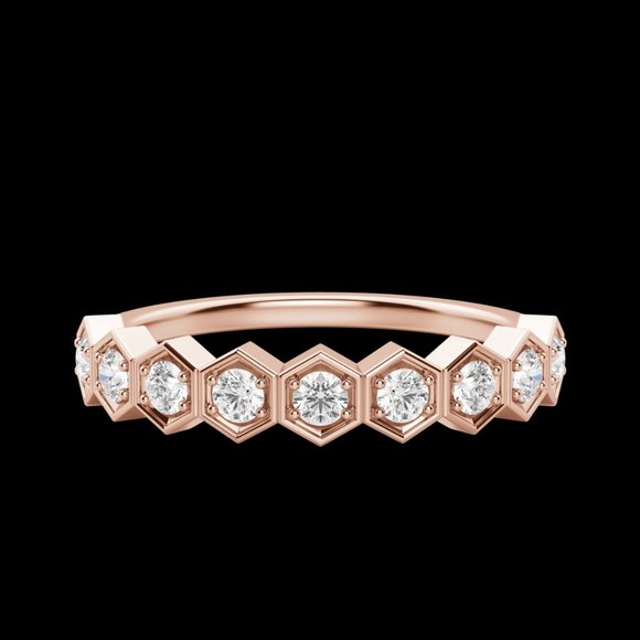 Hexagon Wedding Band - Picture 8 of 8